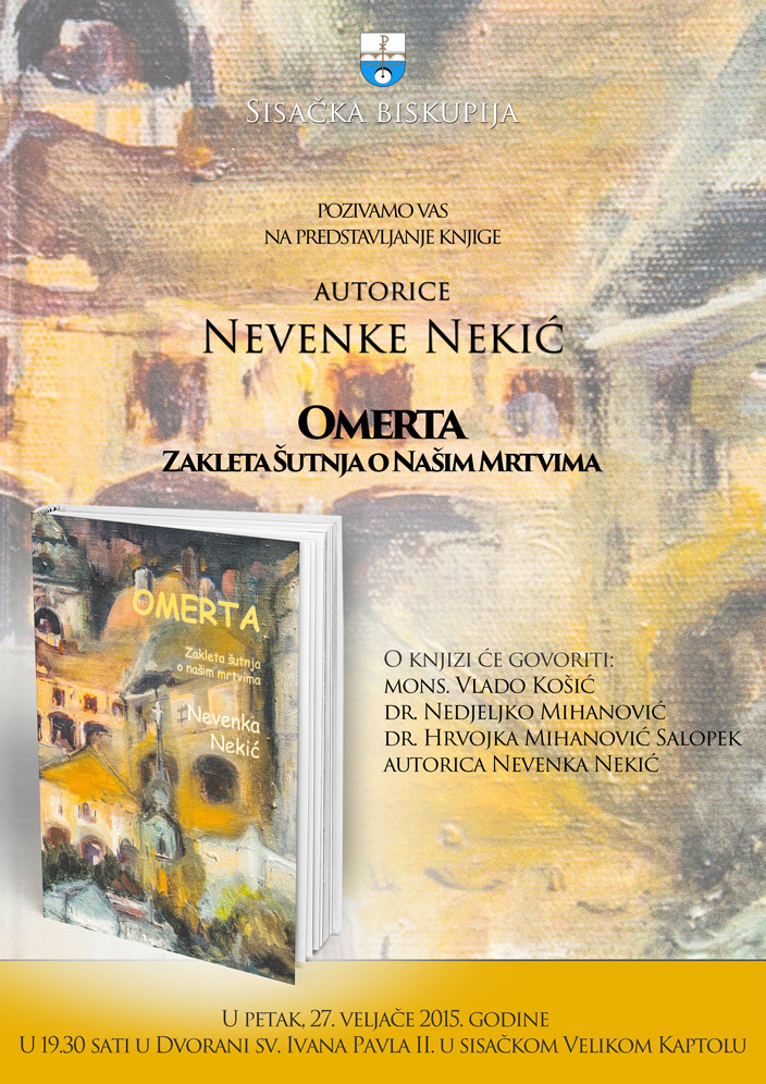 Predstavljanje knjige Nevenke Nekić  “Omerta – Zakleta šutnja o našim mrtvima”