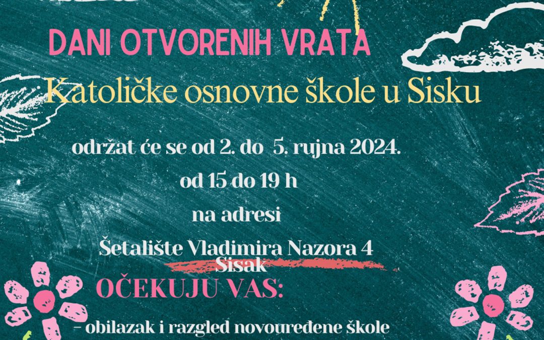 Dani otvorenih vrata Katoličke osnovne škole u Sisku