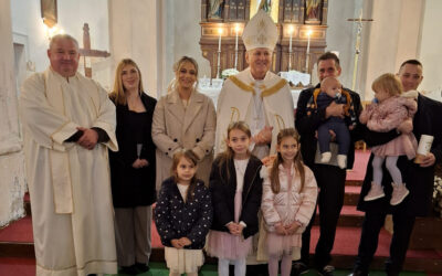 Biskup Košić krstio peto dijete obitelji Stepić